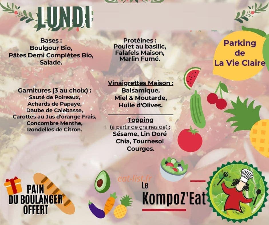Le KompoZ'Eat — carte page 1