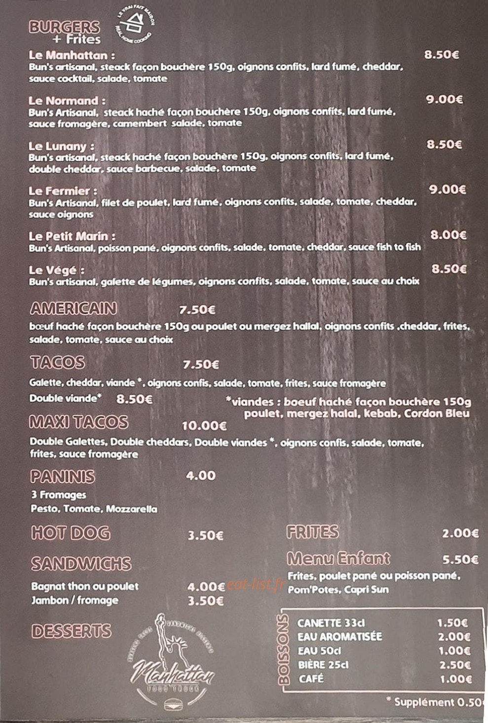 Le Manhattan — carte page 2