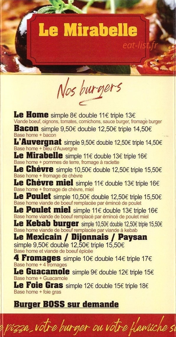 Le Mirabelle — carte page 2