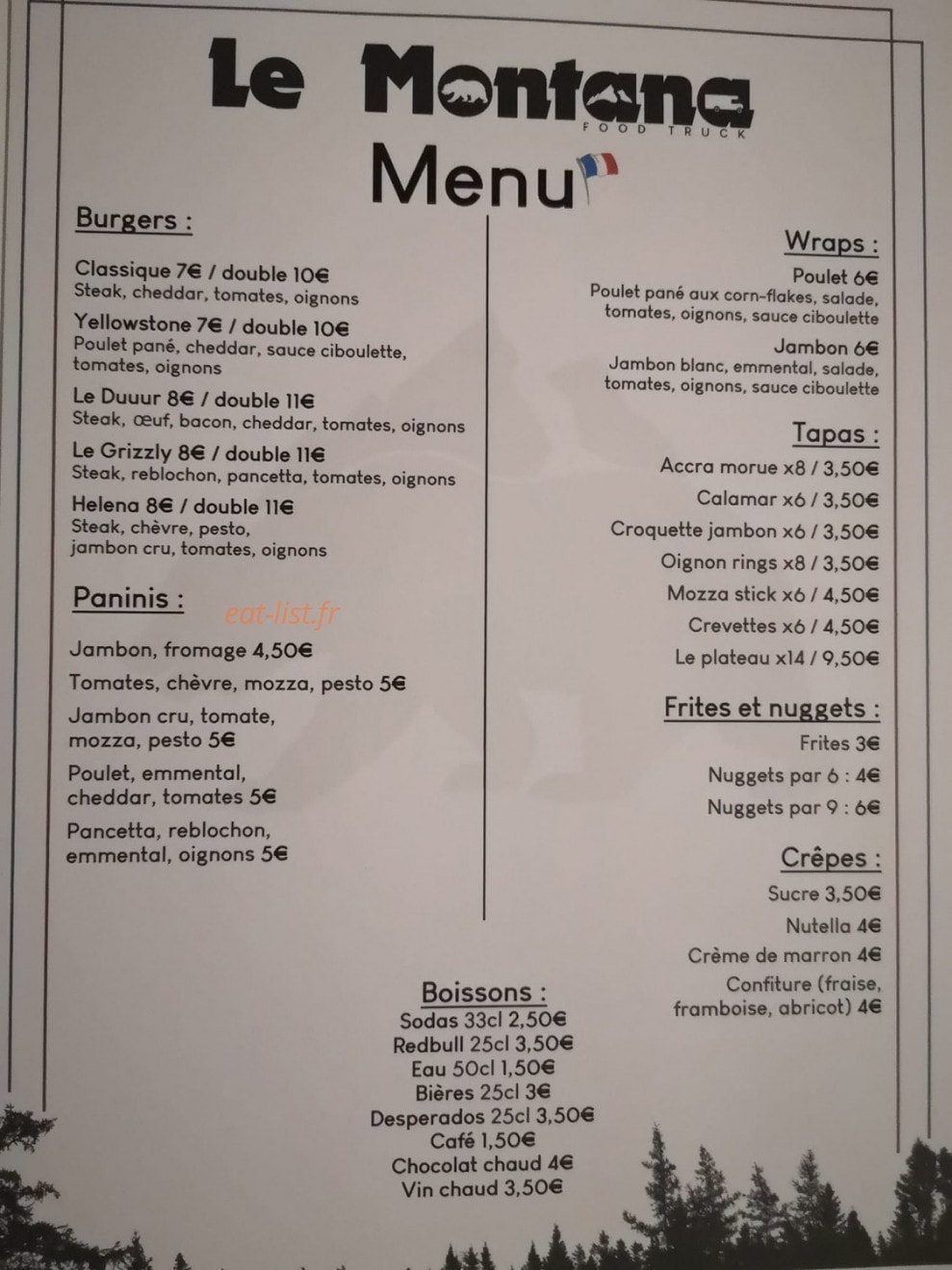 Le Montana — carte page 1