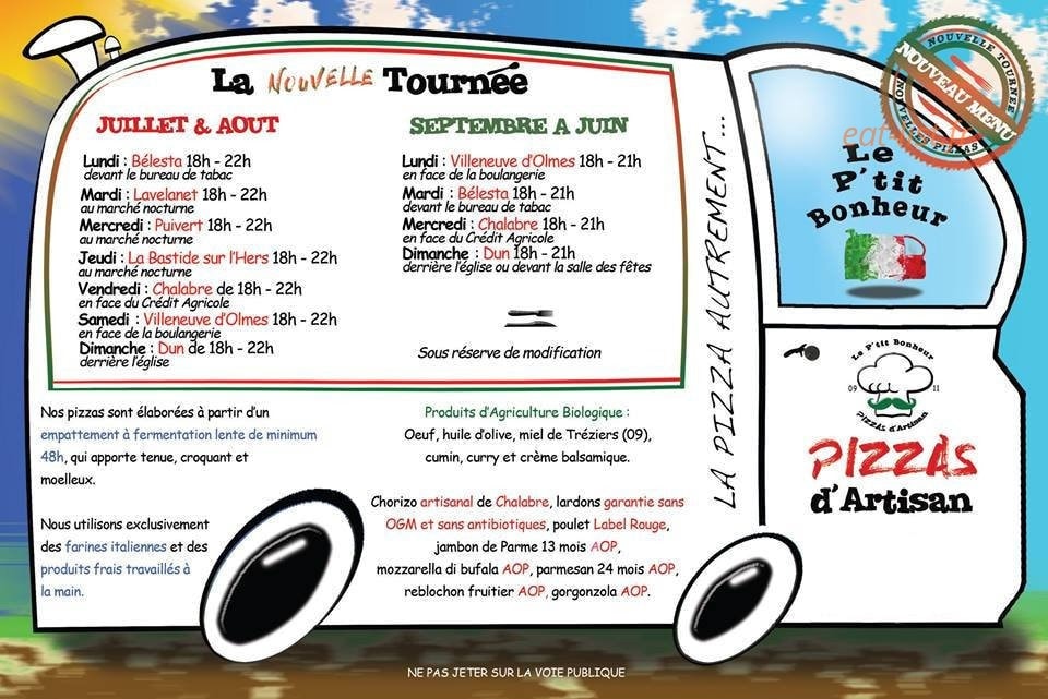 Le P'tit Bonheur — carte page 1