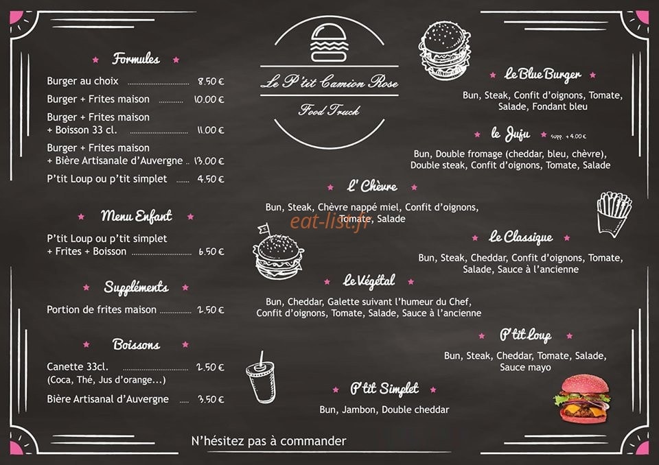 Le p'tit camion rose — carte page 1