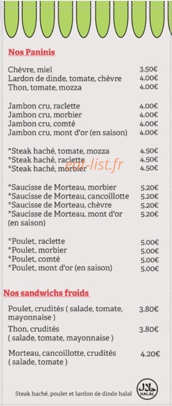 Le P'tit Comtois — carte page 2