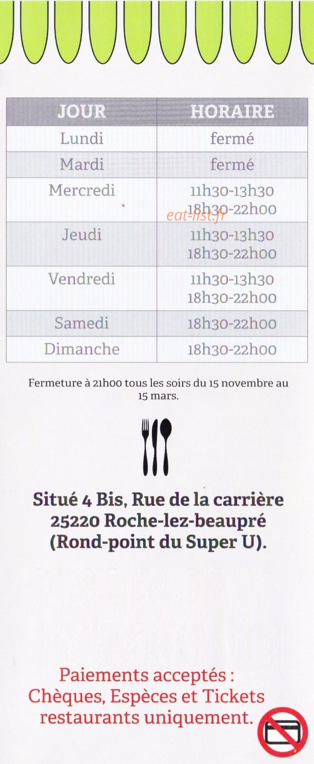 Le P'tit Comtois — carte page 6