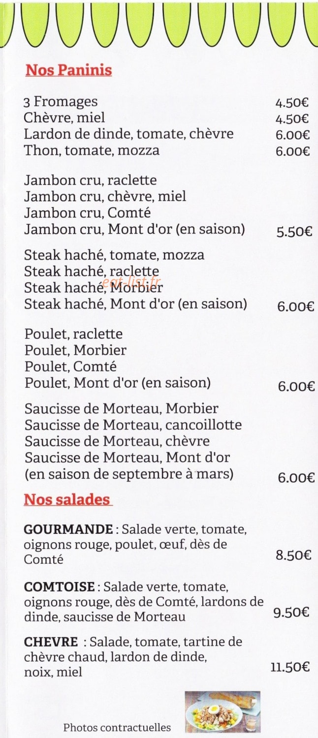 Le P'tit Comtois — carte page 3