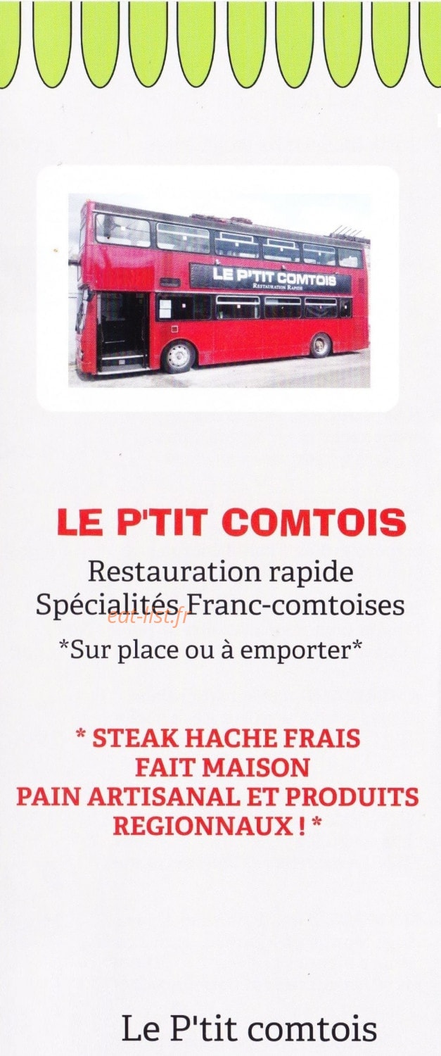 Le P'tit Comtois — carte page 1