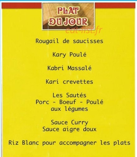 Le P'tit Kreol — carte page 1