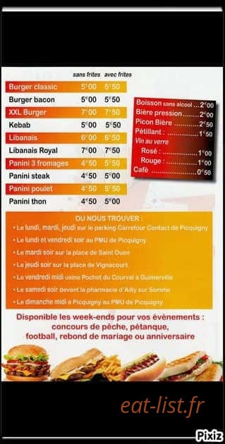 Le Palais De La Frite — carte page 2
