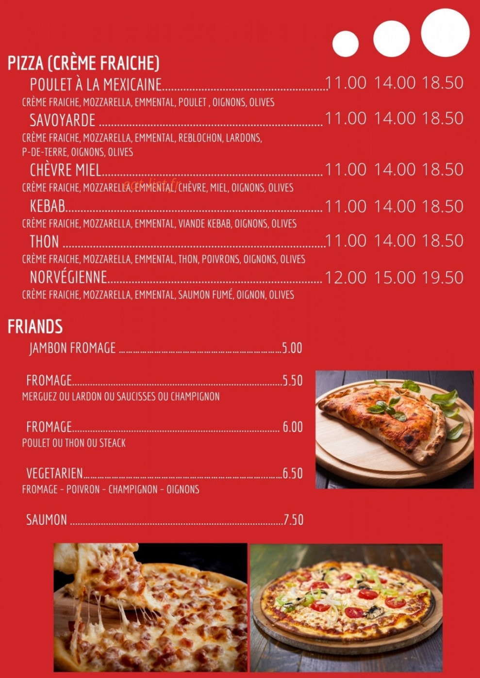 Le Palais des Gourmands — carte page 5