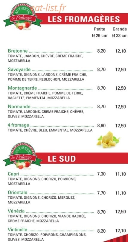 Le Palazzo — carte page 2
