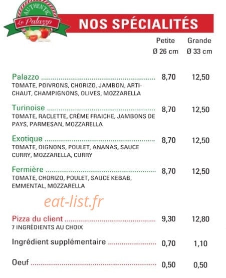 Le Palazzo — carte page 3