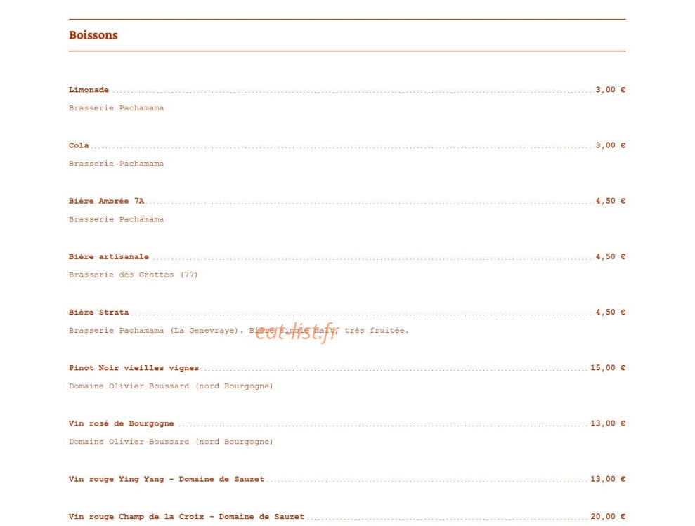 Le Panier à Pizza — carte page 2