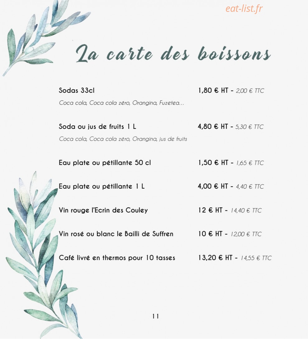 Le Panier à Salade — carte page 8