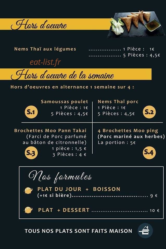 Le Petit Bangkok — carte page 3