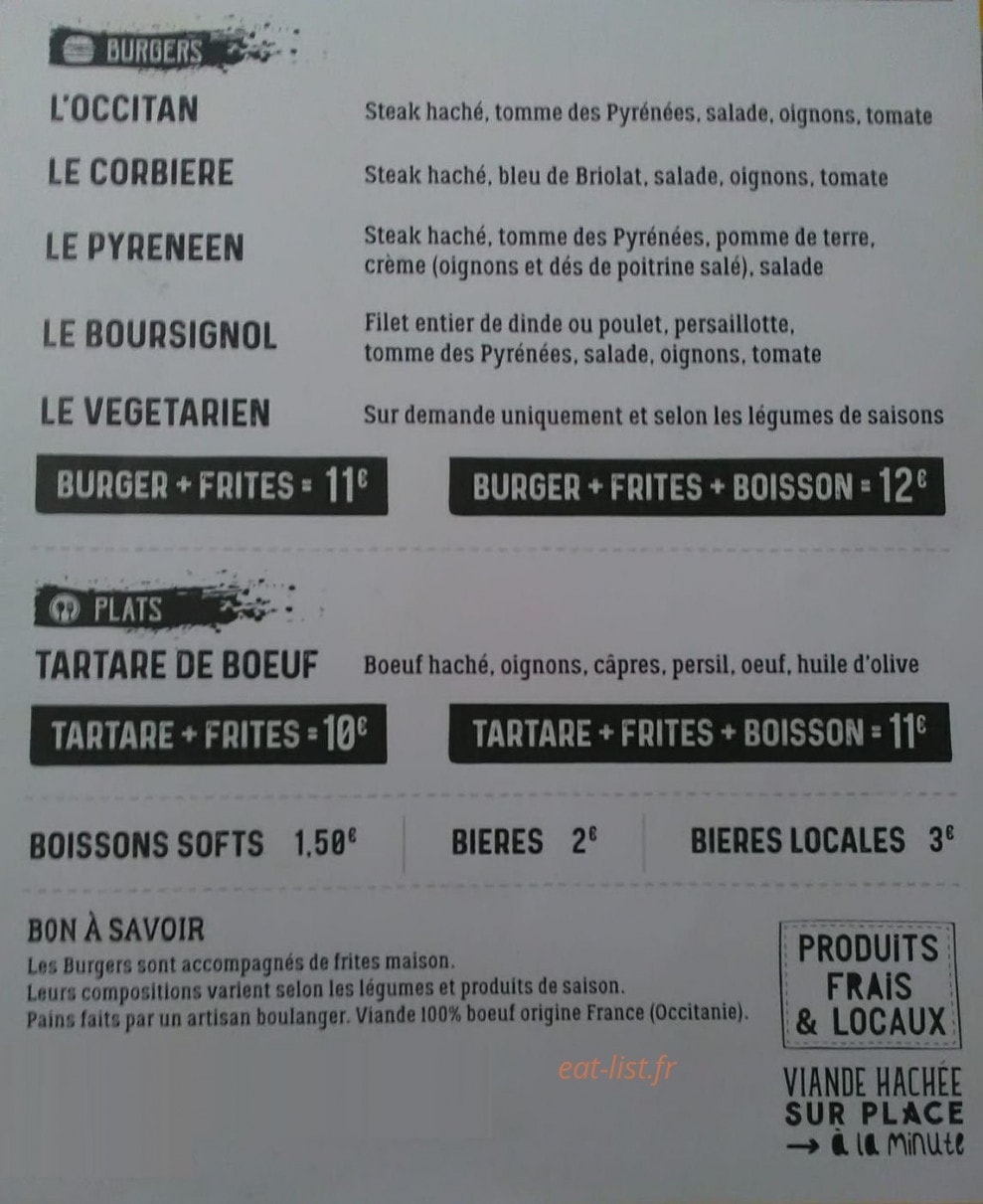 Le Petit Bistruck — carte page 1