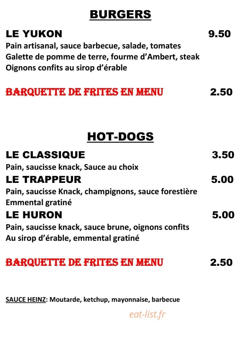 Le petit chalet Canadien — carte page 2