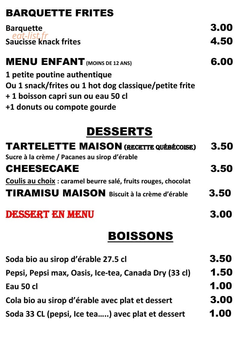 Le petit chalet Canadien — carte page 3