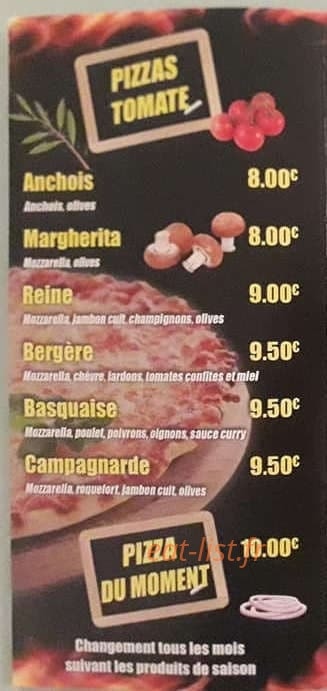 Le petit cuistot — carte page 1