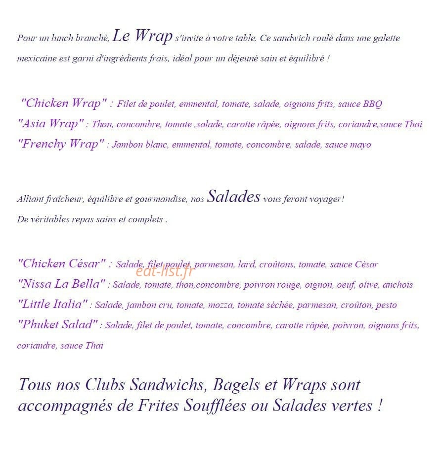 Le Petit Gourmet — carte page 2