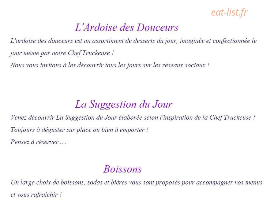 Le Petit Gourmet — carte page 3