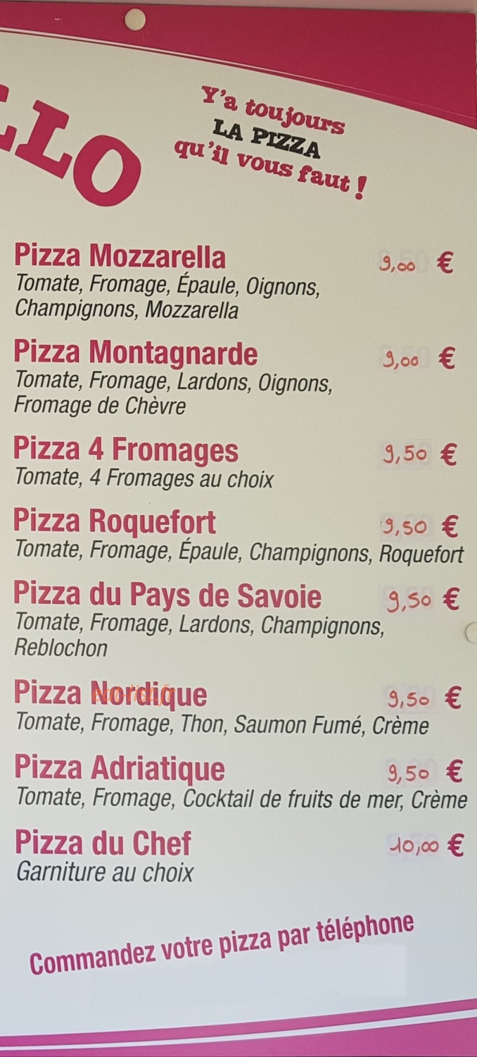 Le Pizzaiollo — carte page 3