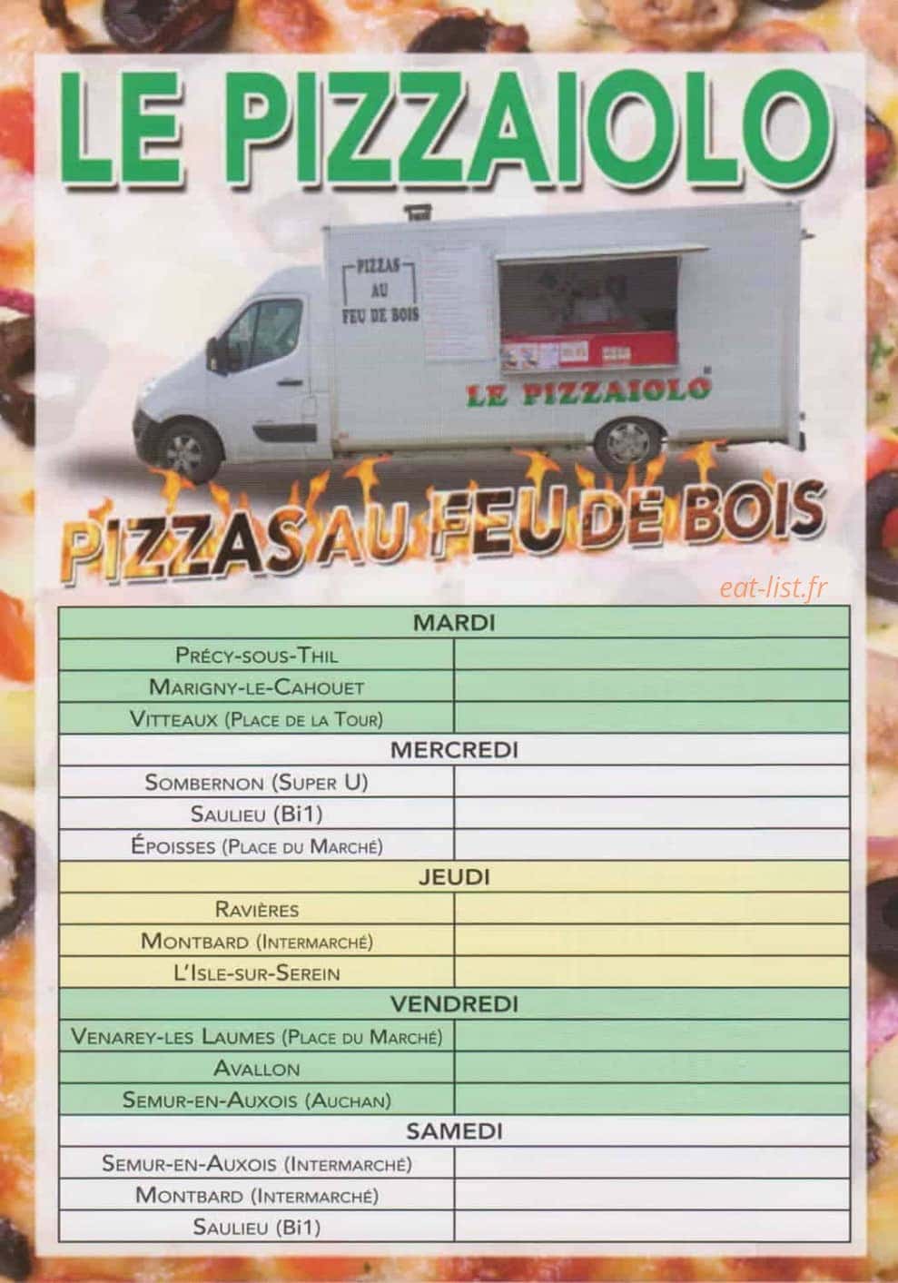 Le Pizzaiolo — carte page 1