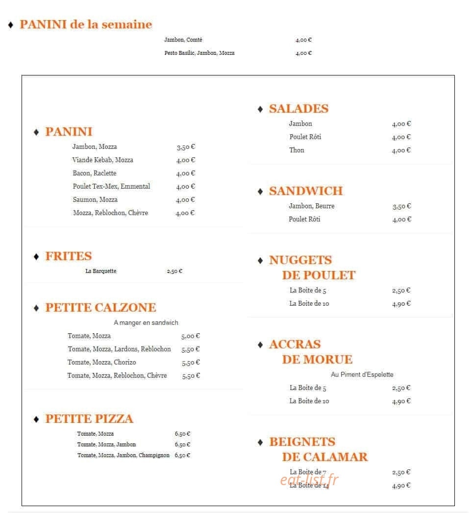 Le Pizzaiologue — carte page 2