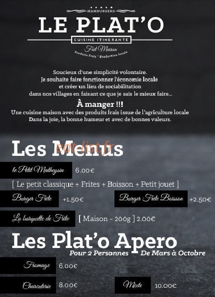 Le Plat'O — carte page 2