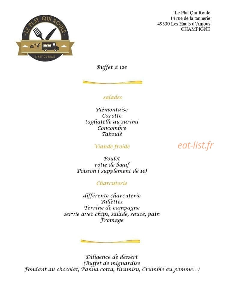 Le Plat Qui Roule — carte page 2