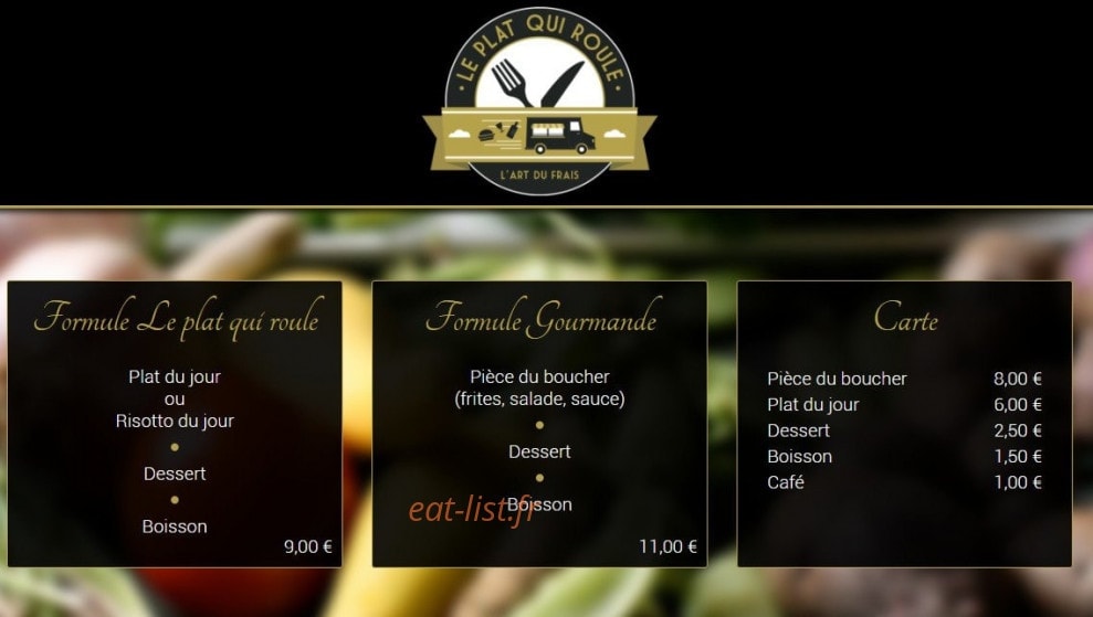 Le Plat Qui Roule — carte page 1