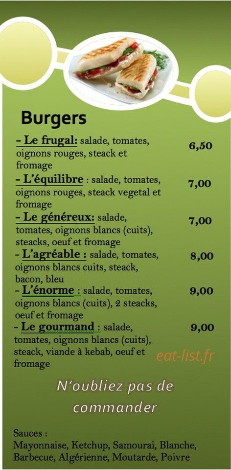 Le point Gourmand — carte page 3