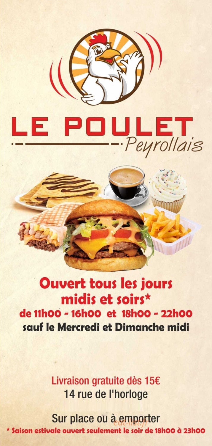 Le Poulet Peyrollais — carte page 1
