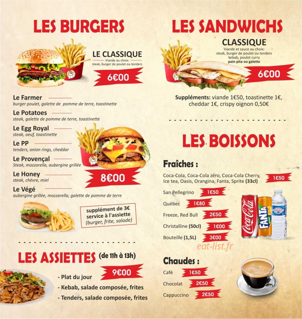 Le Poulet Peyrollais — carte page 3
