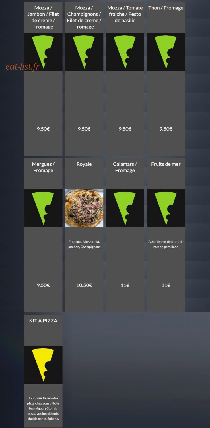 Le Quart à Pizza — carte page 2