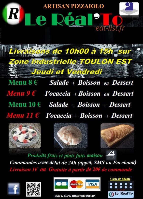 Le Réal'to — carte page 1