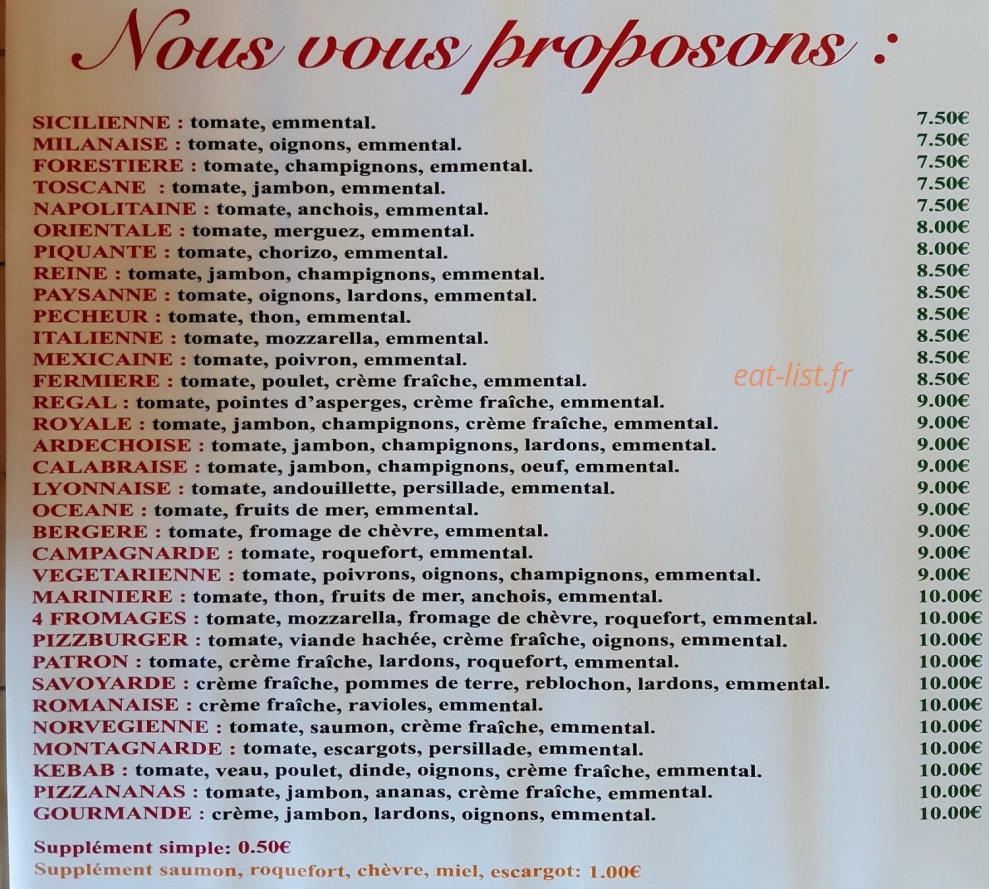 Le Regal — carte page 1