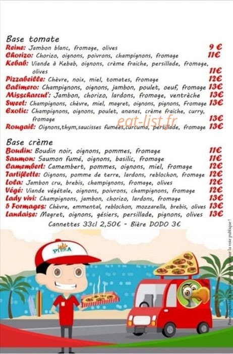 Le resto D'champs — carte page 1