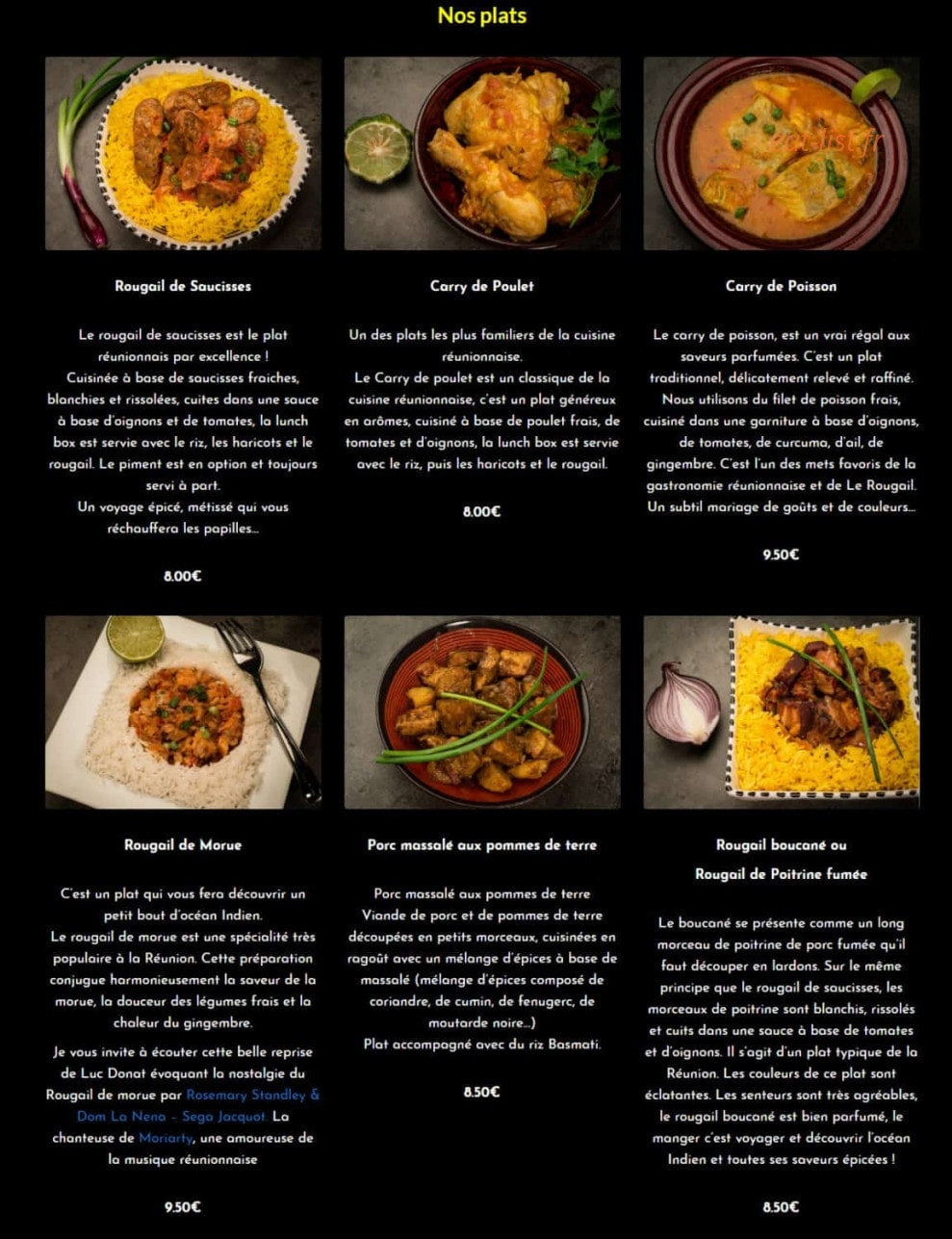 Le Rougail — carte page 2