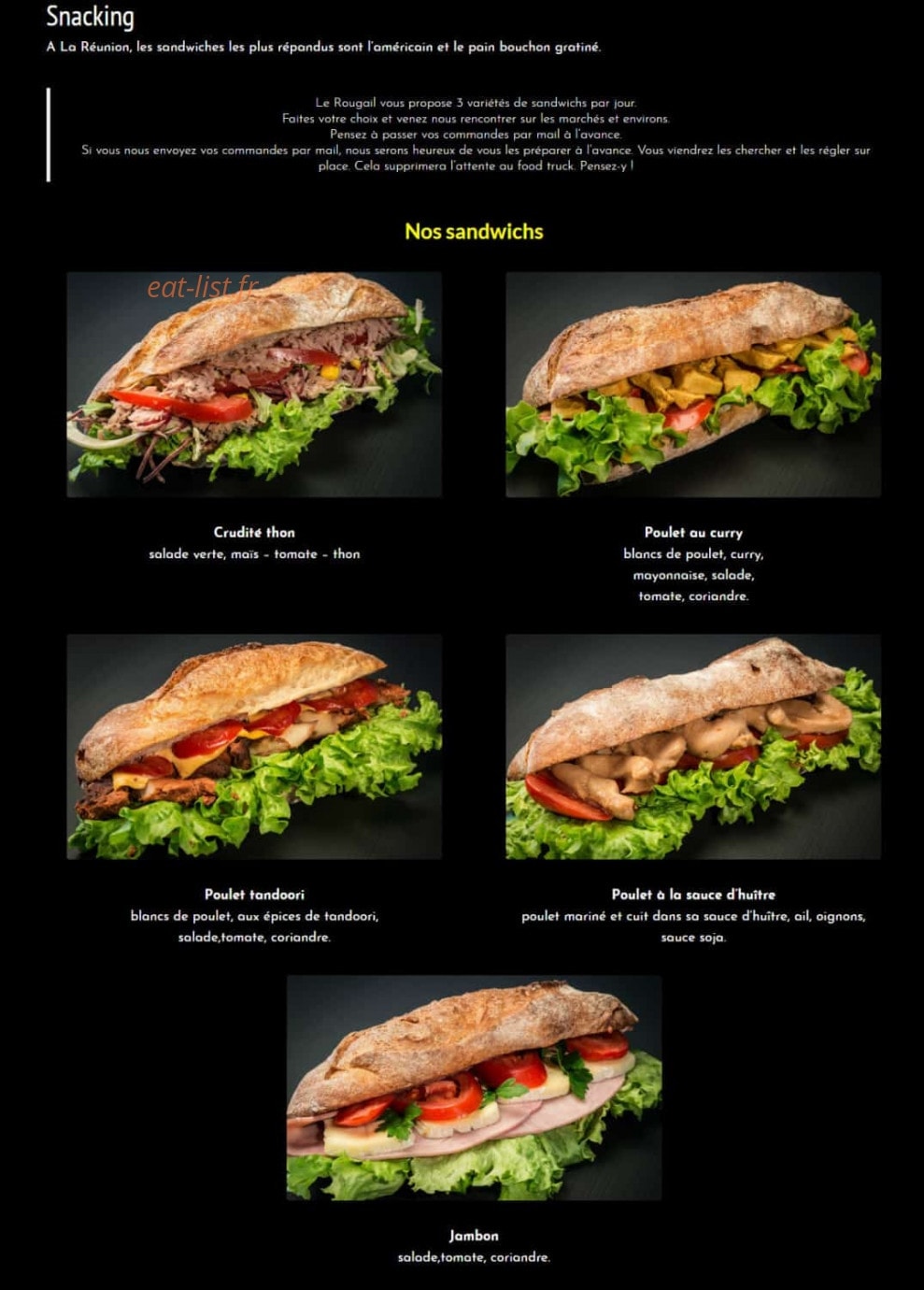 Le Rougail — carte page 5
