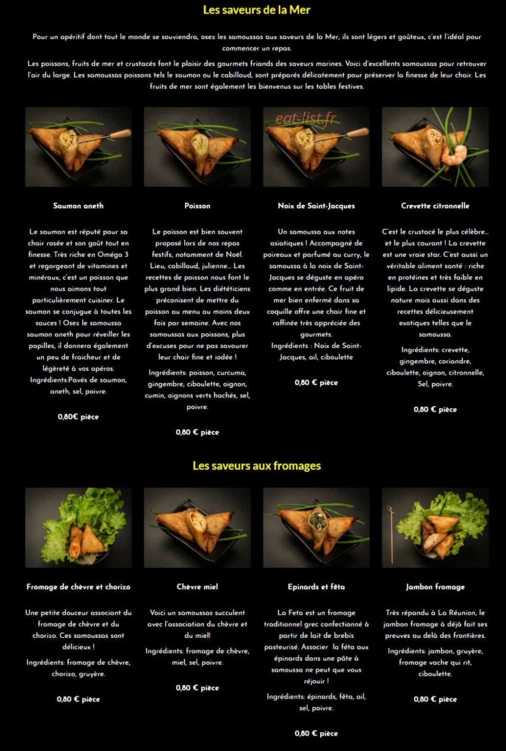 Le Rougail — carte page 8