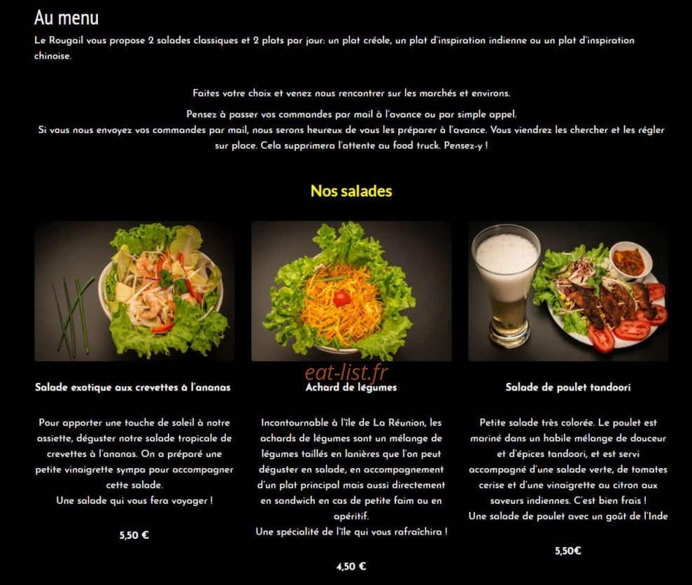 Le Rougail — carte page 1