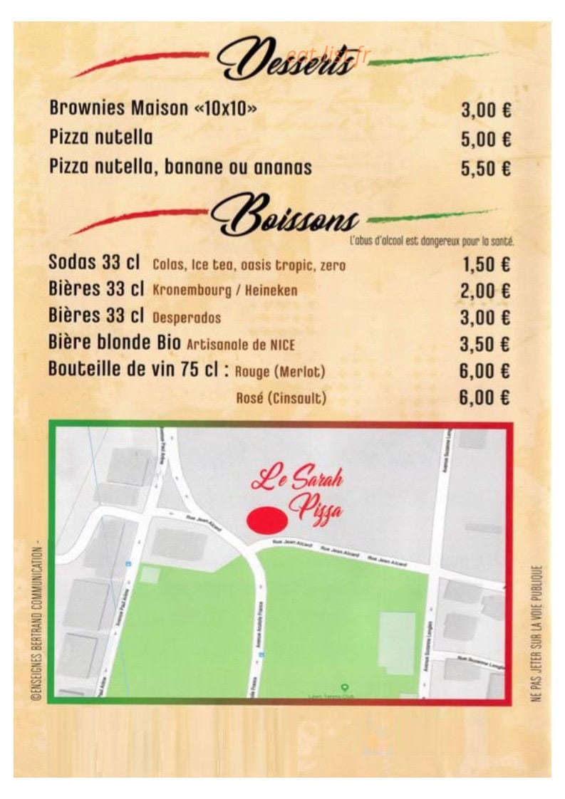 Le sarah — carte page 3