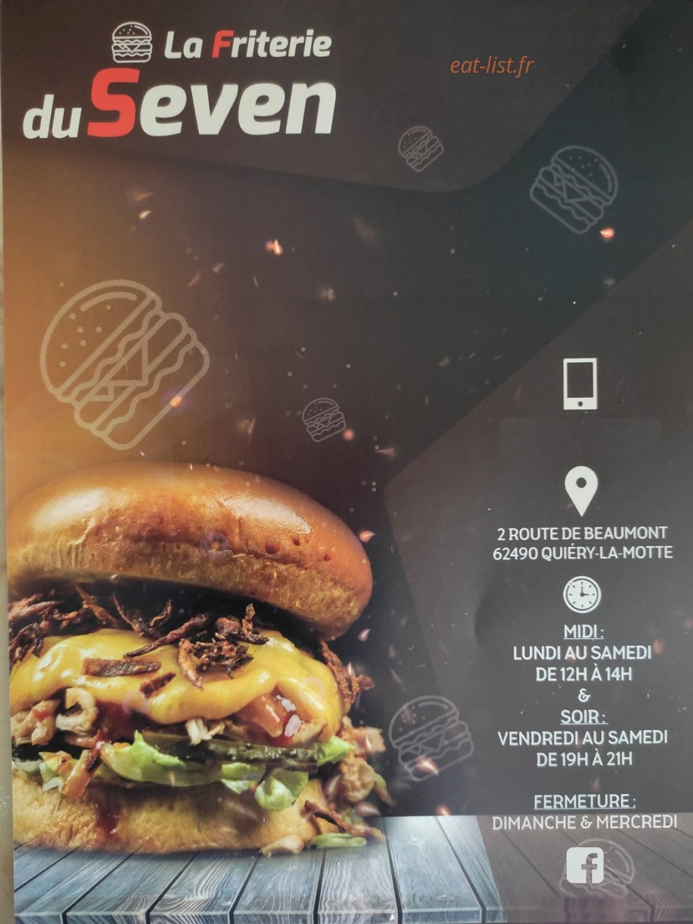 Le Seven Diner — carte page 1