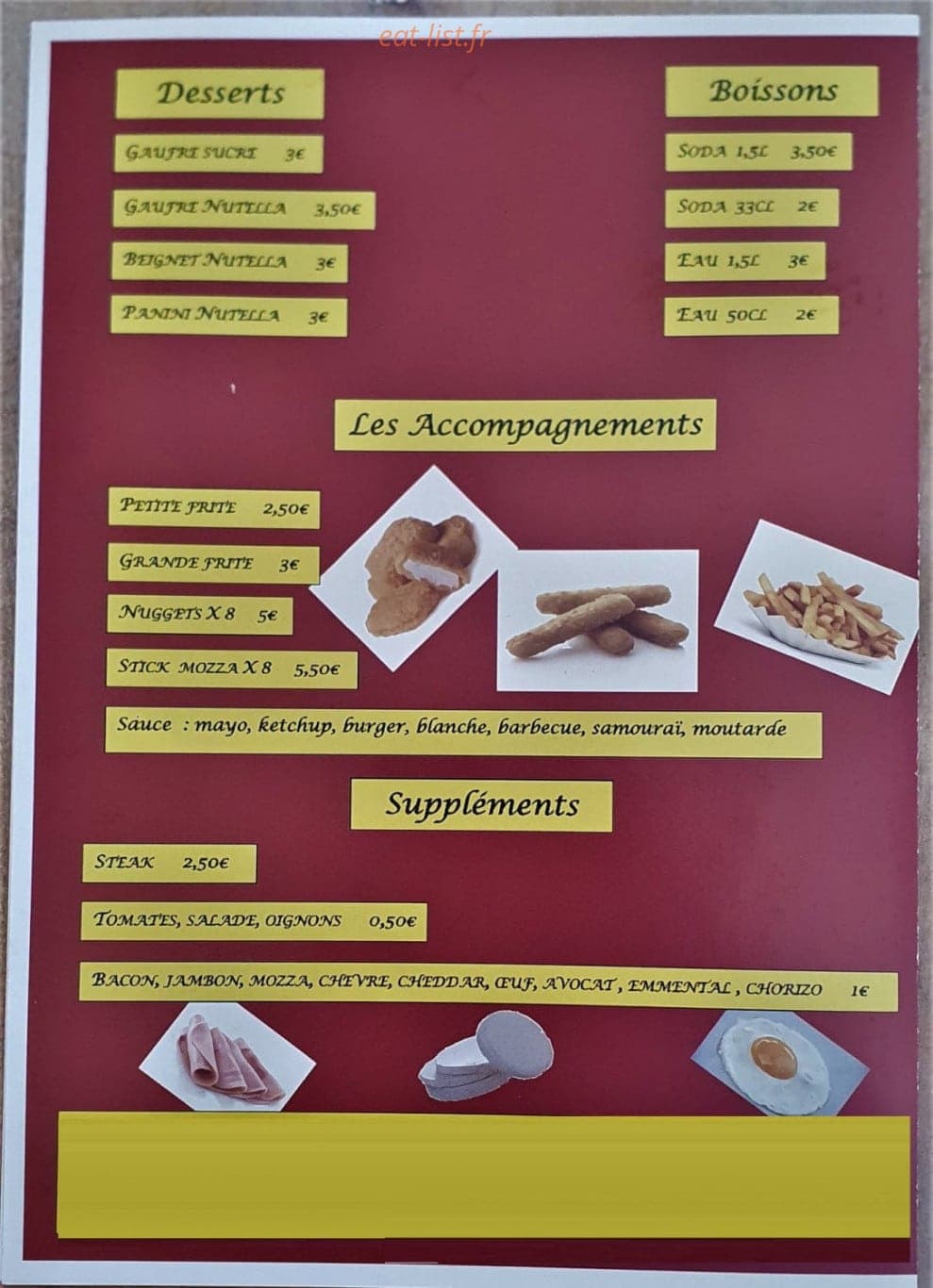 Le Snack N 4 — carte page 4