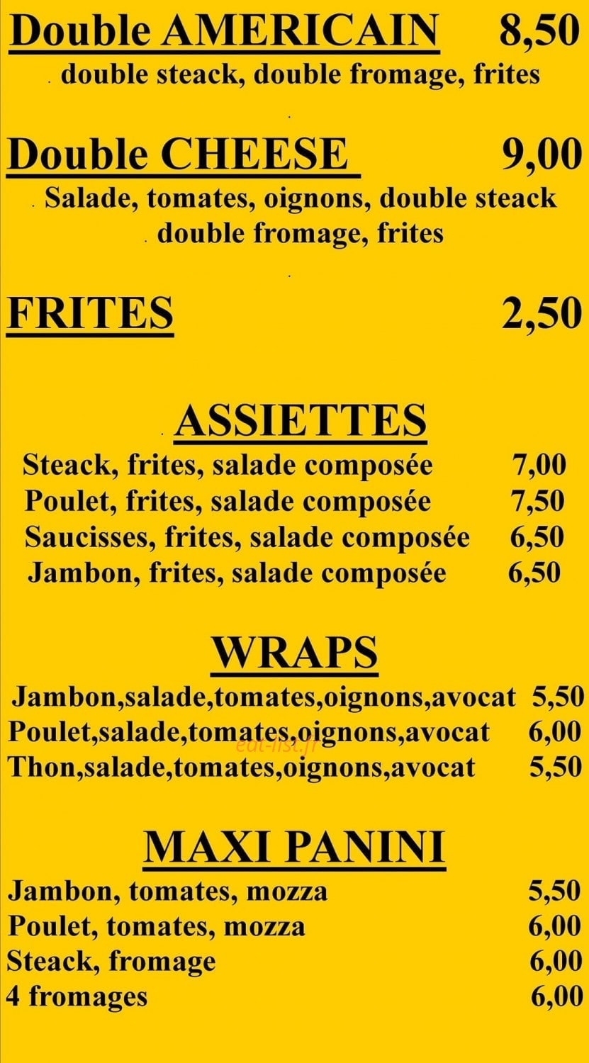 Le Snack N 4 — carte page 5