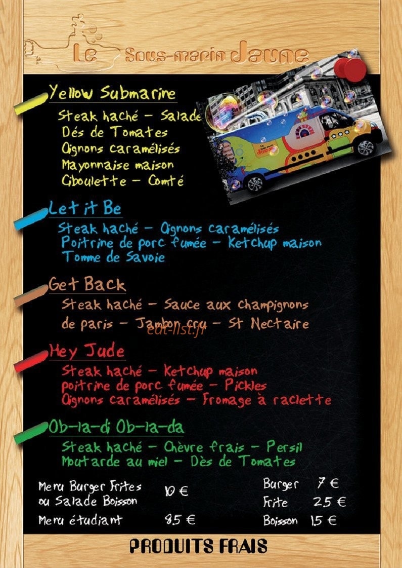Le Sous-marin Jaune — carte page 1