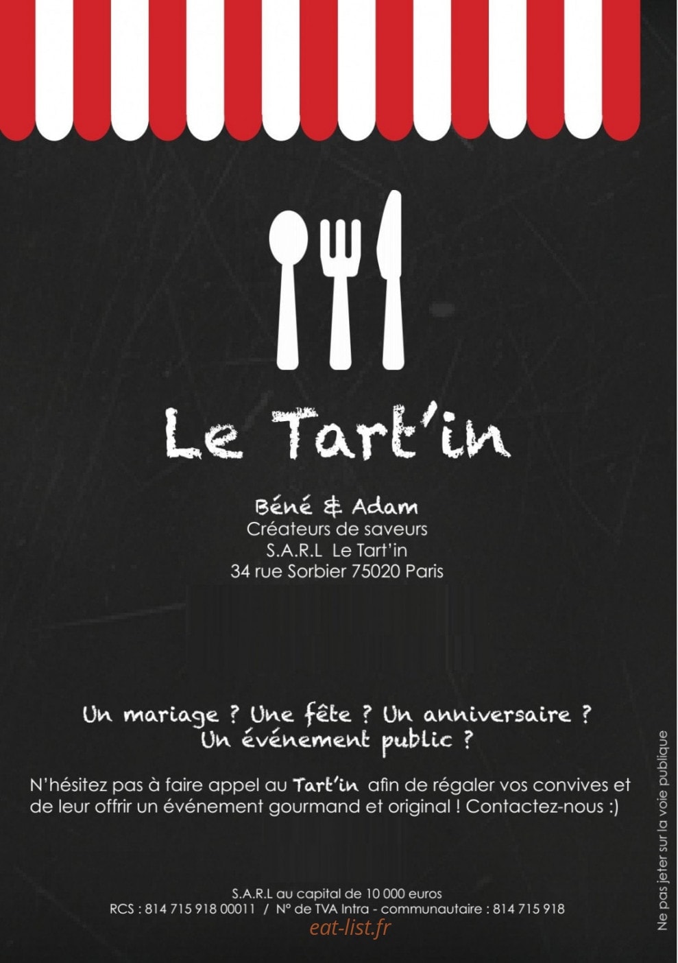 Le Tart'in — carte page 4