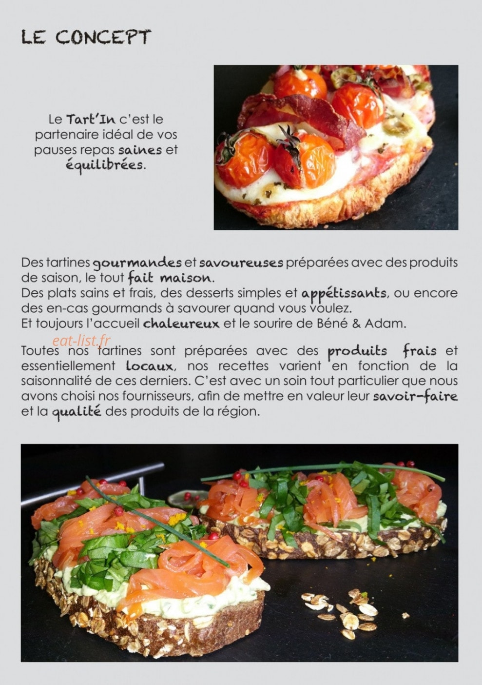 Le Tart'in — carte page 2