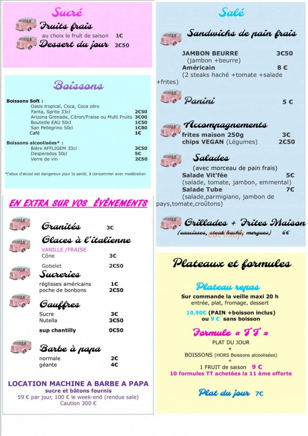 Le Temps d'1 Tub — carte page 1