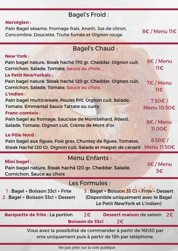 Le tour du bagel's — carte page 1